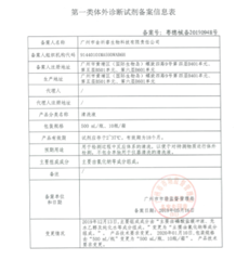 清洗液备案信息